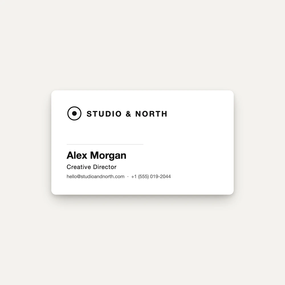 Smooth White Business Cards